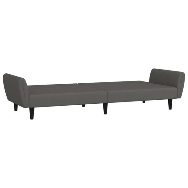 vidaXL 2-Seater Sofa Bed Dark Grey Velvet