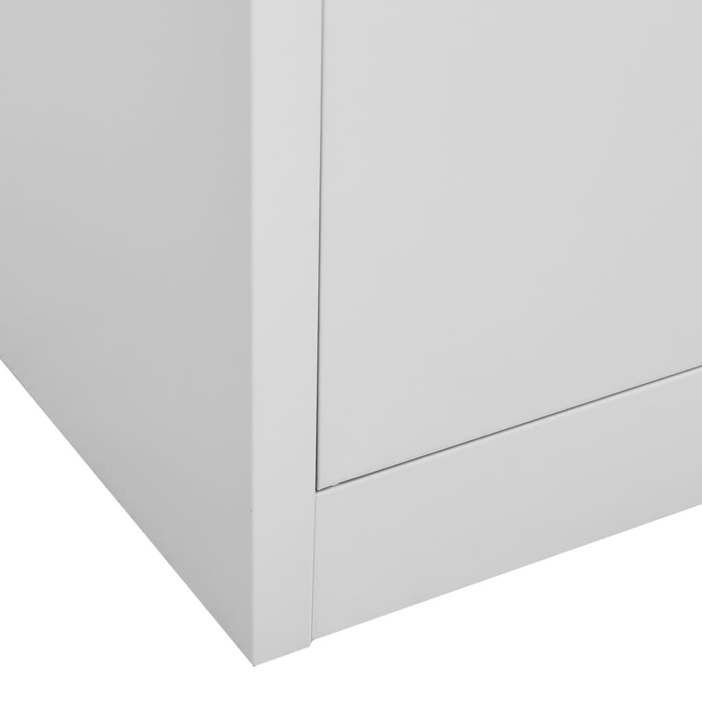 vidaXL Locker Cabinet Light Grey 90x45x92.5 cm Steel