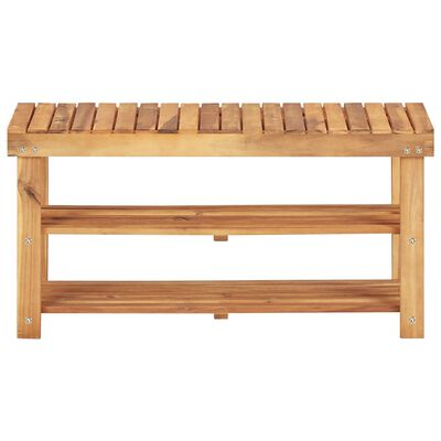 vidaXL Shoe Rack 90x32x46 cm Solid Acacia Wood