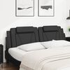 vidaXL Headboard Cushion "Viana" Black 183 cm King Faux Leather