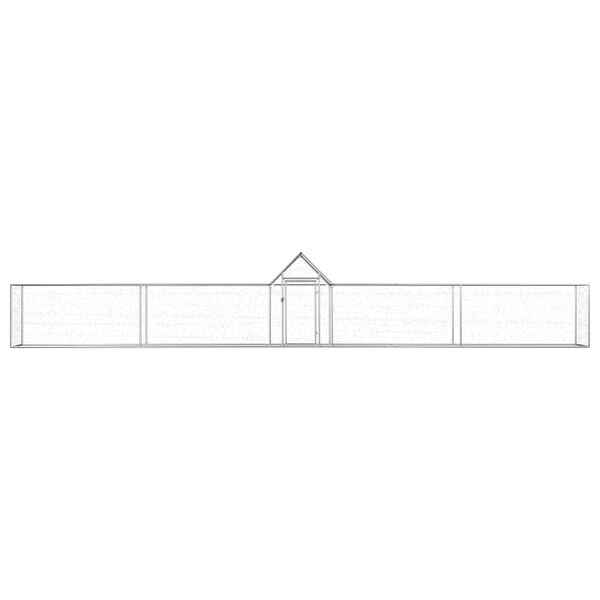 vidaXL Chicken Coop 9x1x1.5 m Galvanised Steel