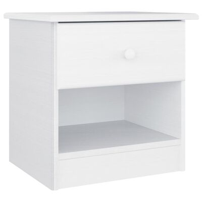 vidaXL Bedside Cabinet ALTA White 41x35x41 cm Solid Wood Pine