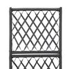 vidaXL Trellis Raised Bed with 1 Pot 30x30x107 cm Poly Rattan Black