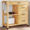 vidaXL Kitchen Trolley MONZA 84x40x90 cm Solid Wood Pine