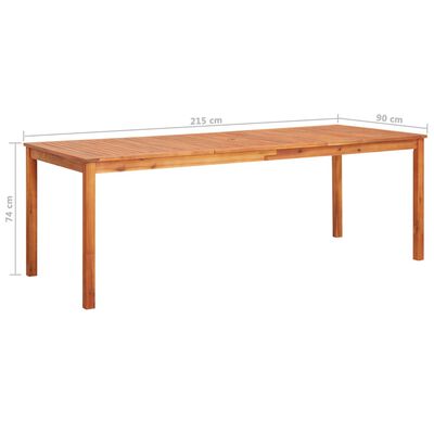vidaXL 9 Piece Outdoor Dining Set with Cushions Solid Wood Acacia