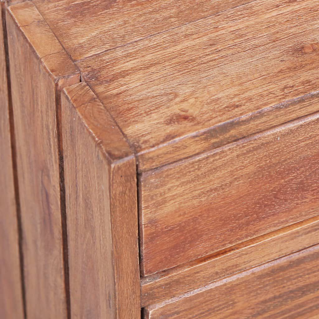 vidaXL Bedside Cabinet with 3 Drawers 35x25x35 cm Solid Mahogany Wood