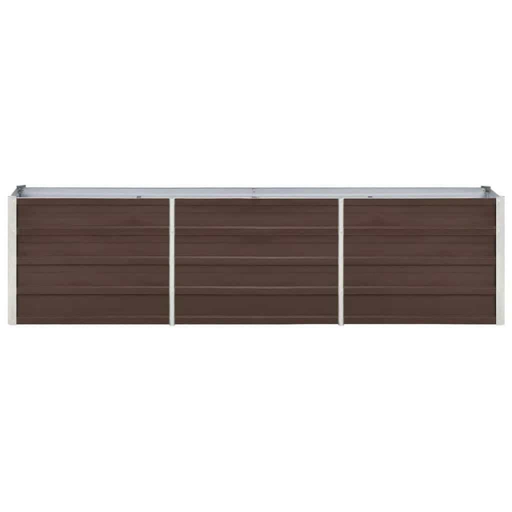 vidaXL Garden Raised Bed Galvanised Steel 240x40x45 cm Brown