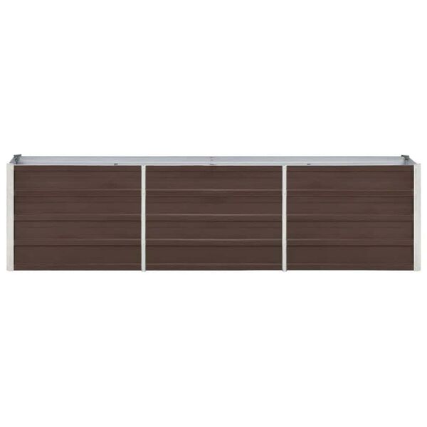 vidaXL Garden Raised Bed Galvanised Steel 240x40x45 cm Brown