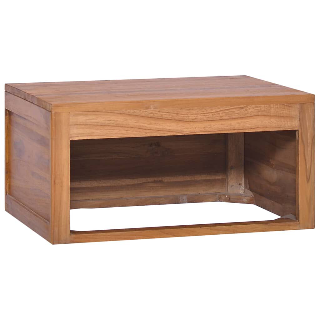vidaXL Wall-mounted Bathroom Cabinet 60x45x30 cm Solid Teak Wood