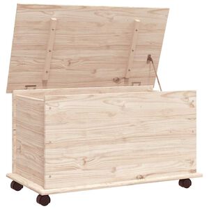 vidaXL Storage Chest with Wheels ALTA 73x39.5x43 cm Solid Wood Pine