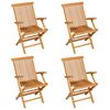 vidaXL 5 Piece Garden Dining Set Solid Teak Wood