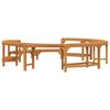 vidaXL Round Hot Tub Enclosure Surround Brown Ø255 cm