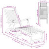 vidaXL Outdoor Deck Chairs with Footrests and Table Solid Wood Acacia