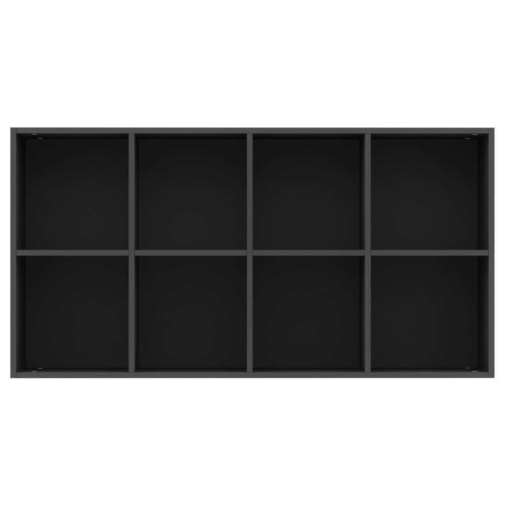 vidaXL Book Cabinet/Sideboard Black 66x30x130 cm Engineered Wood