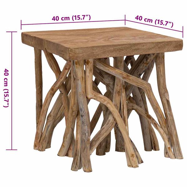 vidaXL Log Coffee Table 40x40x40 cm Mixed Recycled Wood