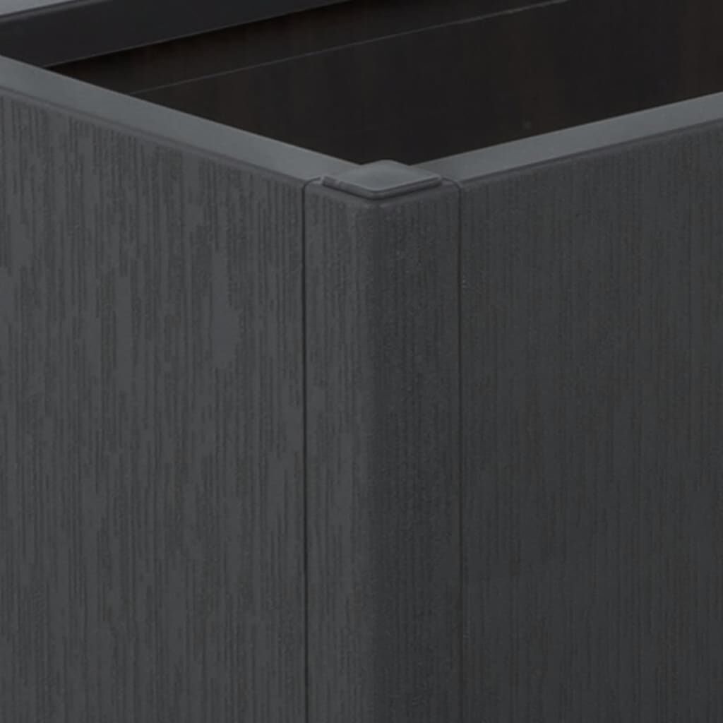 vidaXL Garden Planter with Trellis Dark Grey 80x36x140 cm PP