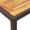 vidaXL 3 Piece Garden Dining Set with Cushions Black Poly Rattan