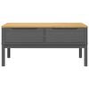 vidaXL Coffee Table FLORO Grey 99x55.5x45 cm Solid Pine Wood