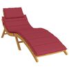 vidaXL Sun Lounger Cushion Wine Red 186x58x4cm Oxford Fabric