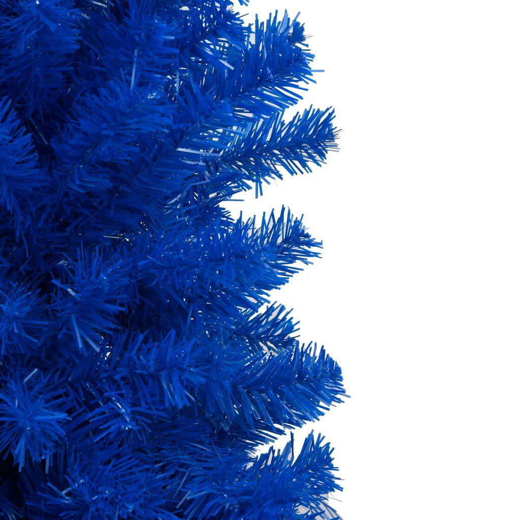 vidaXL Artificial Pre-lit Christmas Tree with Stand Blue 210 cm PVC