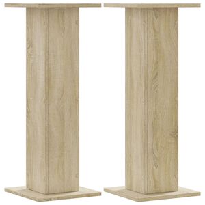 vidaXL Speaker Stands 2 pcs Sonoma Oak 30x30x80 cm Engineered Wood