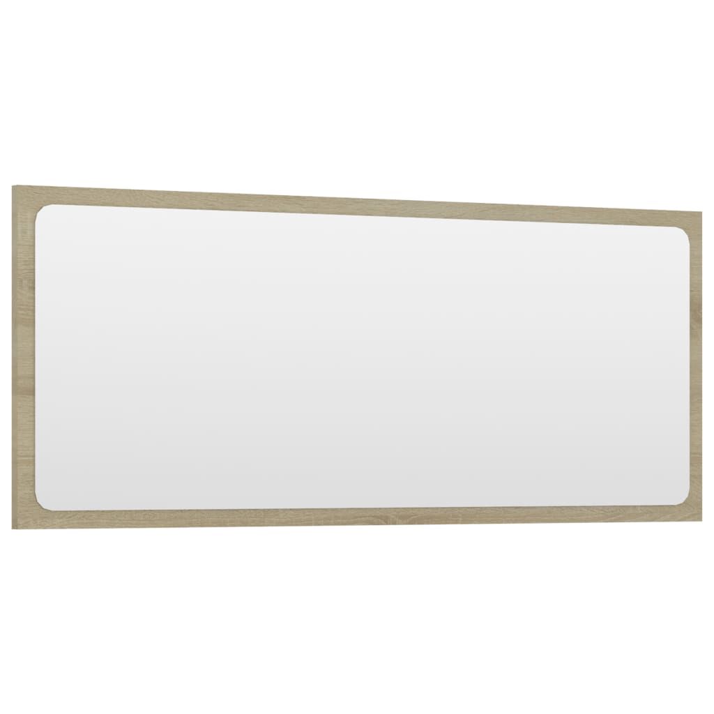 vidaXL Bathroom Mirror Sonoma Oak 90x1.5x37 cm Engineered Wood