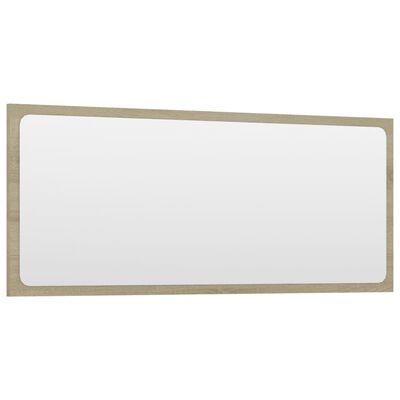 vidaXL Bathroom Mirror Sonoma Oak 90x1.5x37 cm Engineered Wood