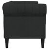 vidaXL Chesterfield Sofa 2-Seater Black Fabric