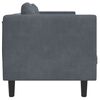 vidaXL Sofa with Cushions 3-Seater Dark Grey Velvet