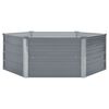 vidaXL Raised Garden Bed 129x129x45 cm Galvanised Steel Grey