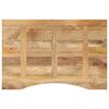 vidaXL Desk Top with Curve 80x60x2.5 cm Solid Wood Rough Mango