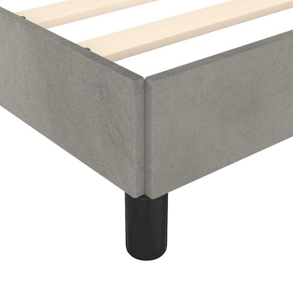 vidaXL Bed Frame without Mattress Light Grey California King Velvet