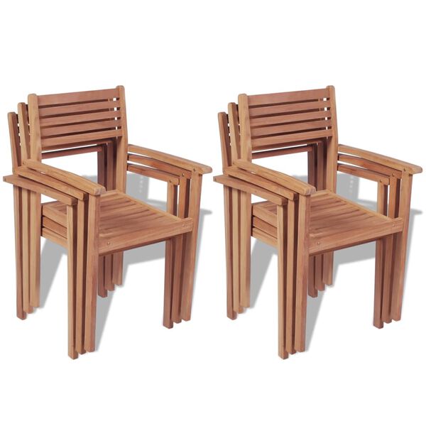 vidaXL 7 Piece Outdoor Dining Set Solid Teak Wood