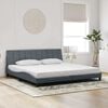 vidaXL Bed Frame without Mattress "Hanko" Dark Grey 193x203 cm Velvet