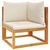 vidaXL Garden Sofa Corner with Cushions Wood Acacia&Rattan