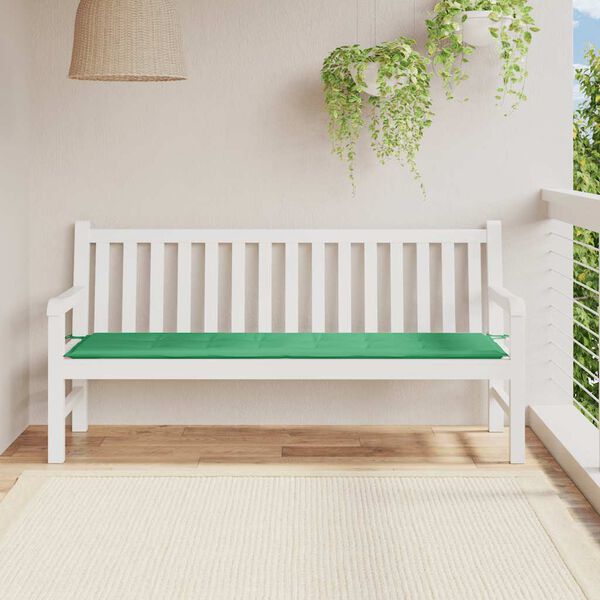 vidaXL Garden Bench Cushion Green 180x50x3 cm Oxford Fabric
