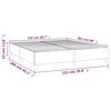 vidaXL Bed Frame without Mattress Black Queen Faux Leather