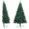 vidaXL Artificial Half Pre-lit Christmas Tree with Stand Green 120 cm PVC