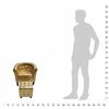 vidaXL Tub Chair with Footstool Gold Faux Leather