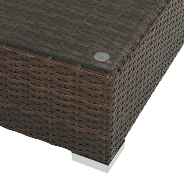 vidaXL 6 Piece Garden Lounge Set with Cushions Poly Rattan Brown