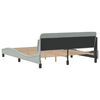 vidaXL Bed Frame "Dover" Light Grey 152x203 cm Queen Velvet