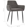 vidaXL Dining Chairs 4 pcs Dark Grey Velvet
