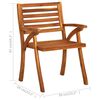 vidaXL Garden Dining Chairs with Cushions 3 pcs Solid Acacia Wood