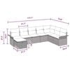 vidaXL Garden Sofa Set 8 pcs Brown and red 297.5 x 187.5 x 85 cm
