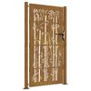 vidaXL Garden Gate 105x180 cm Corten Steel Bamboo Design