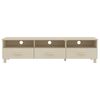 vidaXL TV Cabinet HAMAR Honey Brown 158x40x40 cm Solid Wood Pine