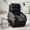 vidaXL Stand up Massage Recliner Chair Black Faux Leather