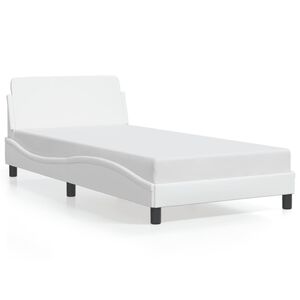 vidaXL Bed Frame "Dover" White 100x203 cm Faux Leather