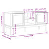 vidaXL TV Cabinet FLORO White 114x43x55 cm Solid Wood Pine