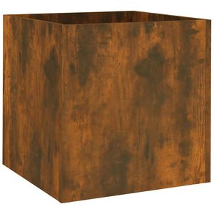 vidaXL Planter Box Smoked Oak 40x40x40 cm Engineered Wood